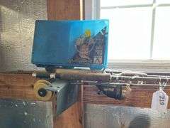 Fishing poles, rubber worms