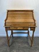 Oak roll-top desk