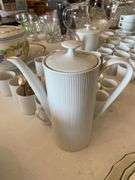 Demitasse pitcher, cups and saucers, sugar, creamer, Arzberg