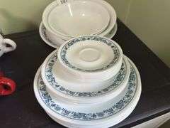 Corelle dishes, glasses, bowls, mugs