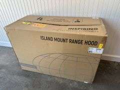 Cosmo stainless/glass Island Mount Range Hood - New
