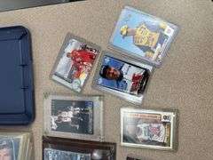 2 tubs of misc baseball, Nascar, basketball collector cards
