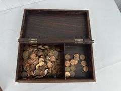 4 Carved wood boxes, laminated box