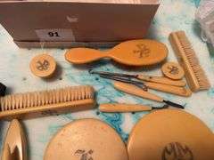 Jewelry box, vintage vanity set