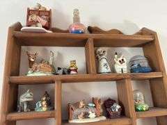 Wall shelf with figurines 22" x 30"