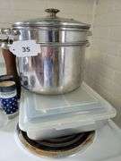 Double-Boiler, Salt/Pepper Shakers, Covered Cake Pan
