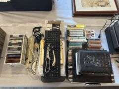 Large Primarily Jazz CD collection, pc printer, keyboard, power strip, Misc