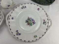 K&A Krautheim Selb Bavaria China, 23 pieces, Antique per sellers, Green Marble Cheese Board