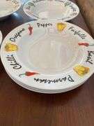 6 pasta bowls, 4 piece yellow bird plate set “Villeroy & Boch”