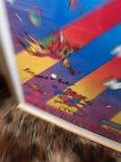 Signed Peter Max Earth Day framed poster 27” x 39”