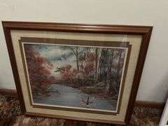 Signed and numbered framed picture