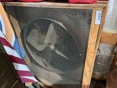 Shop built 36” x 36” fan on cart
