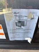 Black metal and glass fireplace door kit - New