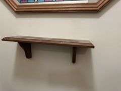 Mirror 21” x 31”, small wall shelf 18” wide x 5” deep