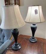 Pair of metal table lamps 27"