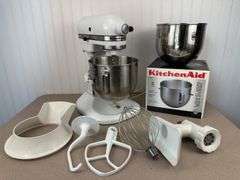 KitchenAid stand mixer with attachments