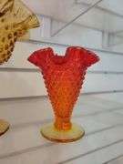 Fenton Hobnail Compote, Anchor Hocking Fairfield Compote, Fenton Amberina Hobnail Petite Vase
