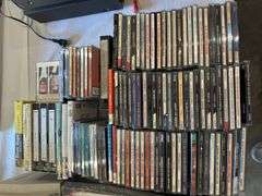 Large Primarily Jazz CD collection, pc printer, keyboard, power strip, Misc