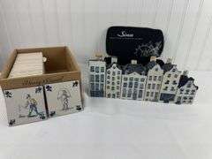 KLM business class coasters and 6 KLM Holland collector Rynbende houses