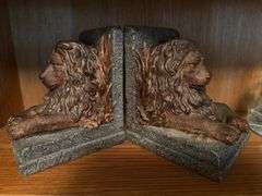 Pair of glass & pair of composite bookend
