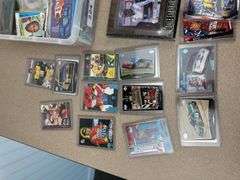 2 tubs of misc baseball, Nascar, basketball collector cards
