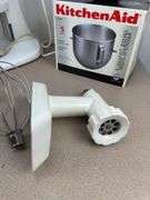 KitchenAid stand mixer with attachments