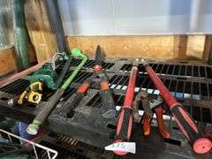 Loppers, hedge trimmer, sprinklers
