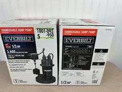 2 Everbilt submersible sump pumps - New