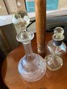 Bar wear, decanters, small ice bucket, picks, stirrers, corkscrews
