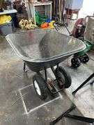 Dual wheel wheel barrow
