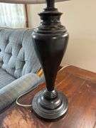 Pair of metal table lamps 27"