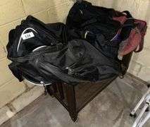 Duffle bags, rolling table