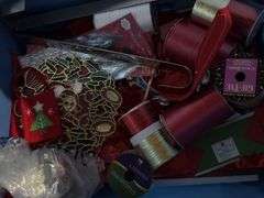2 tubs of Christmas items