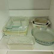 Corningware Casseroles, Glass Bakeware (some chips)