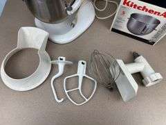 KitchenAid stand mixer with attachments