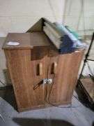 Fish Tank, Stand, Light Bulbs, Cabinet