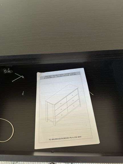 6 drawer dresser 16” d X 47” w X 31” t
