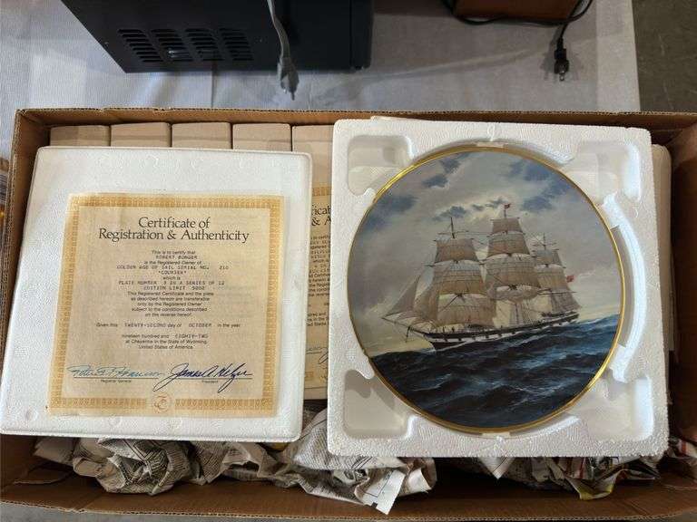 Collector plates, “Golden Age of Sail”