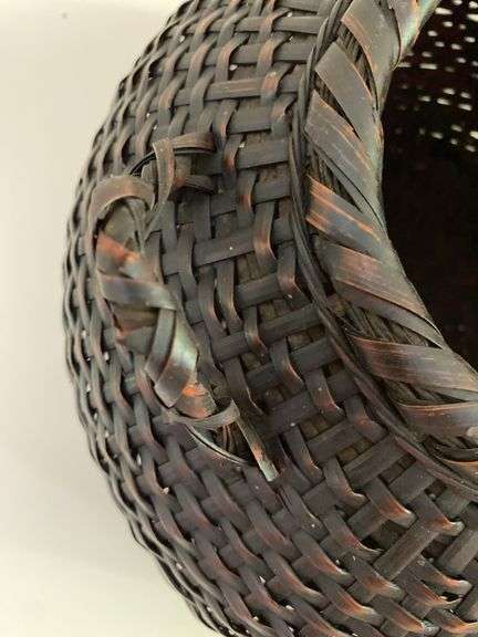 4 Japanese Ikebana baskets, various designs and weaves