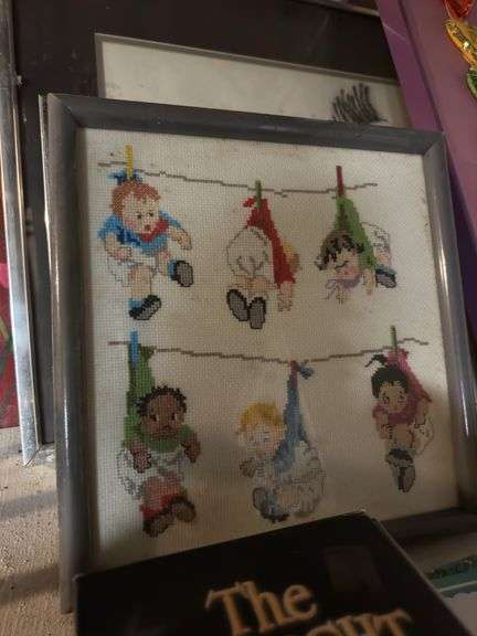 Lots of matted prints in frames. Various sizes. In basement
