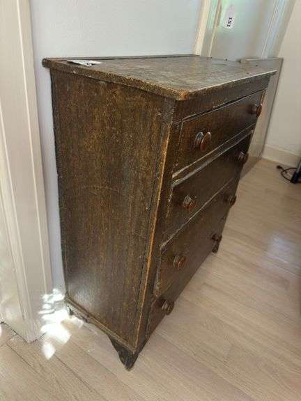 Primitive Four-Drawer Chest 24”x28”x11”