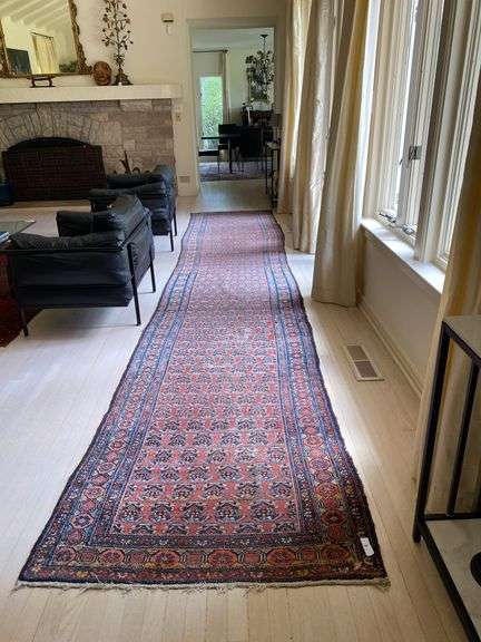 Early 1900s Persian Rug Runner 18.5’ x 44”