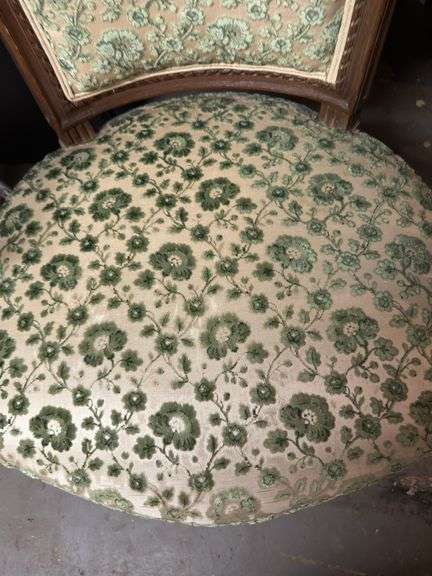 Pair of vintage French chairs. In basement