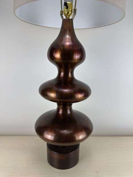 Sculptural Bronze Modern Table Lamp