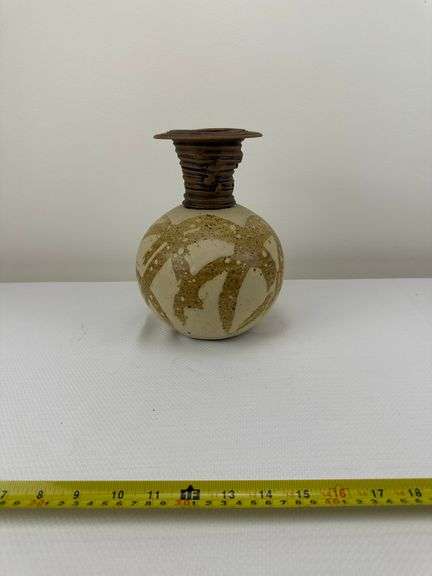 Studio Pottery Vase by K. Freeman