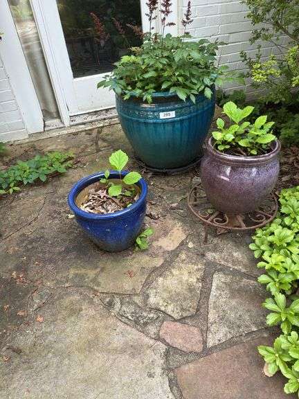 1 large pot 2 smaller ones image