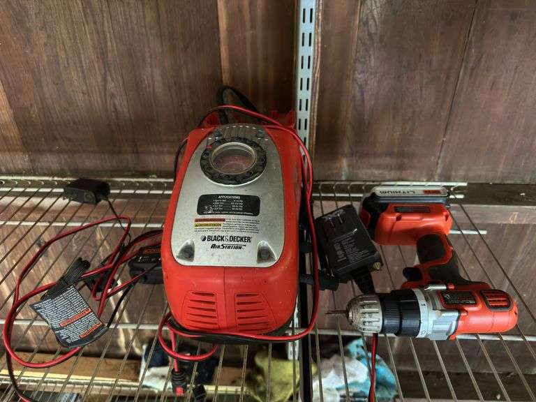Black & Decker air station and 20v drill image