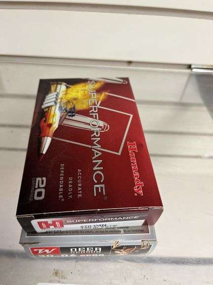 20 rds of Hornady 270; 20 rds of Winchester 30-06