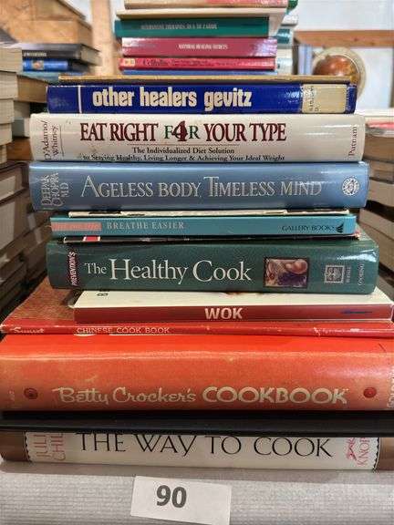 Books, medical self help and cooking