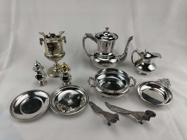 Misc collection of silver plated service
